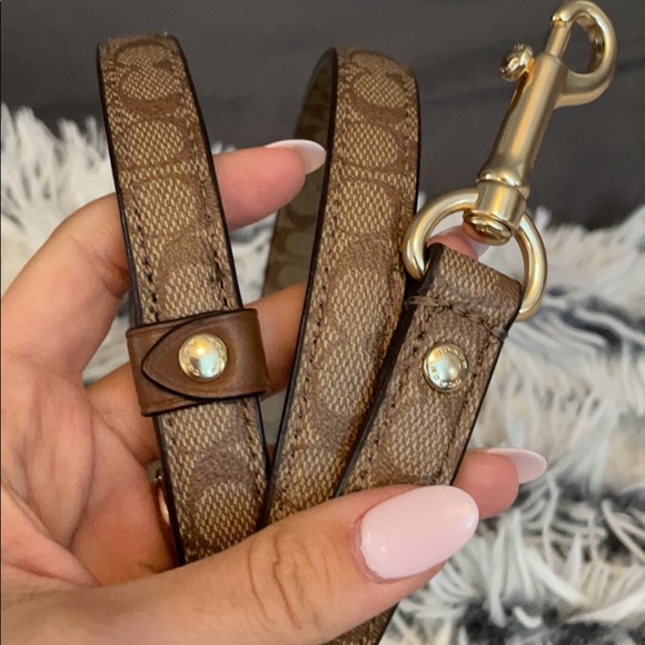 2 PIECE GIFT SET: Coach SMALL LOGO Dog Leash+Strap - Picture 10 of 13